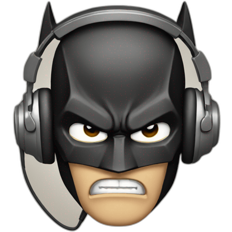 batman angry with headphone emoji