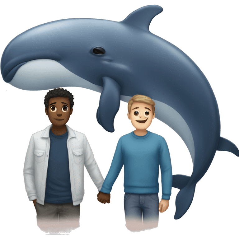 Whale with a boyfriend emoji