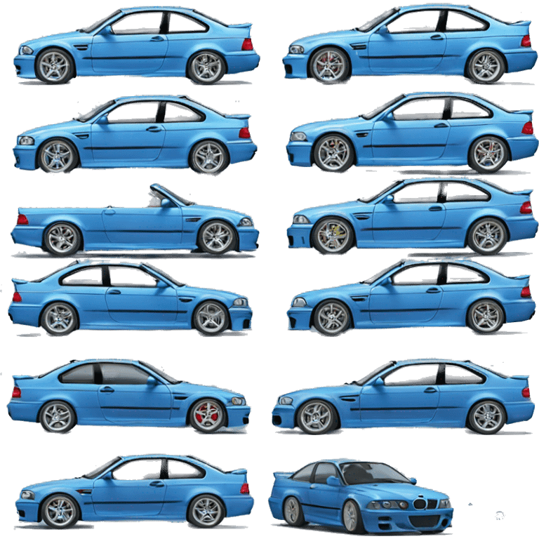 Blue bmw m3 e46 emoji