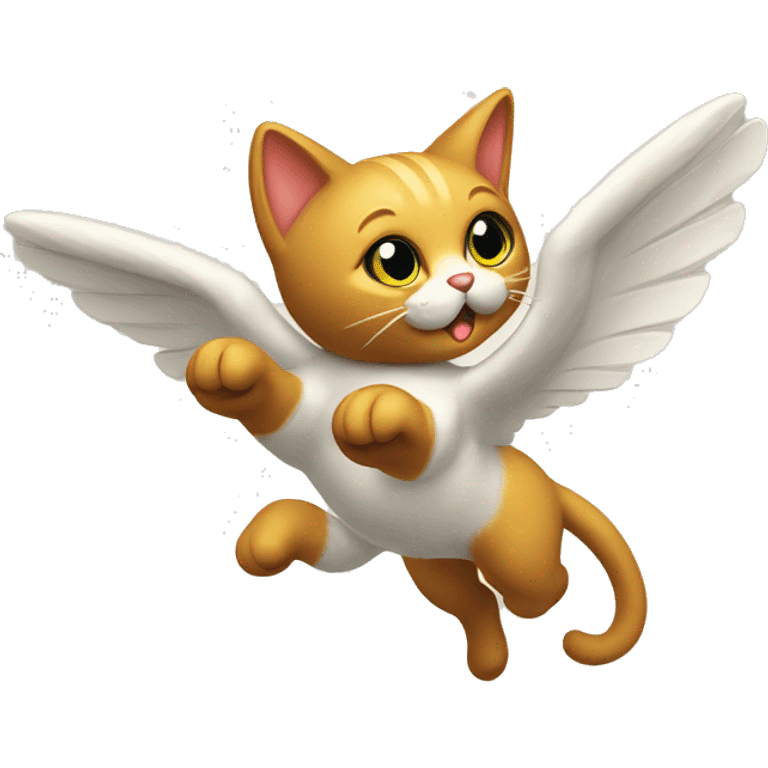 retro flying kitty emoji