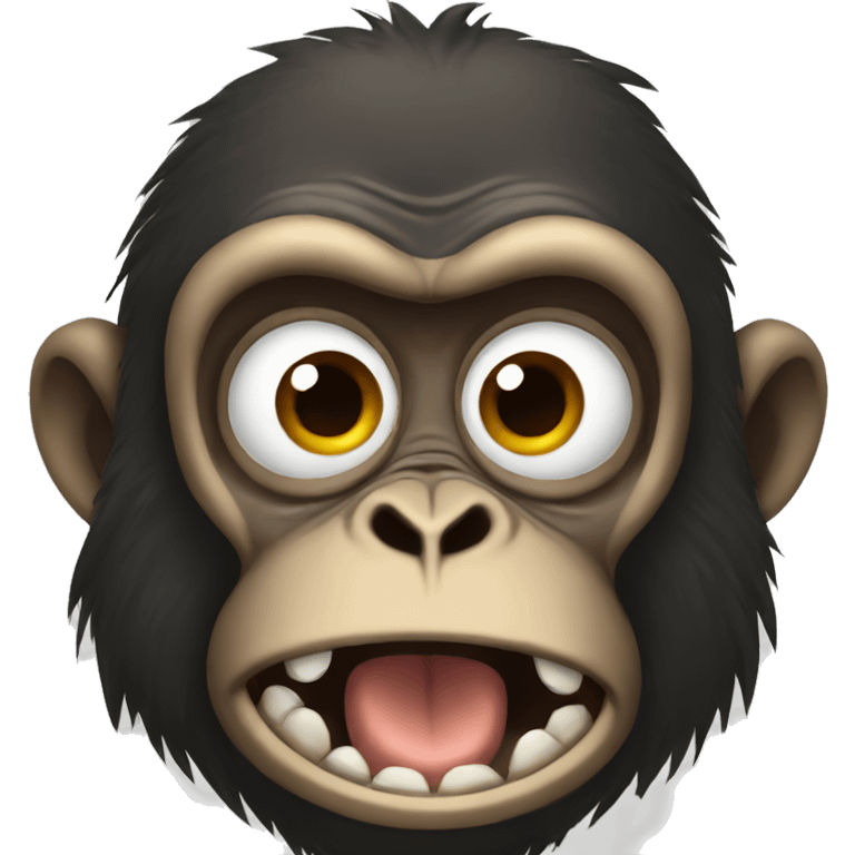 Shocked ape emoji