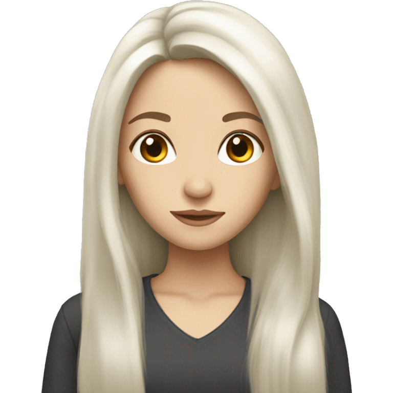 white brunette long haired girl emoji