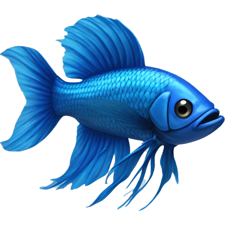 Blue fighting fish emoji