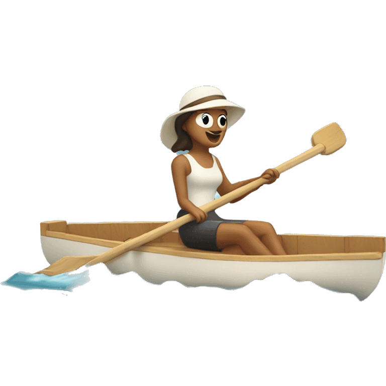 Brie cheese rowing a boat emoji