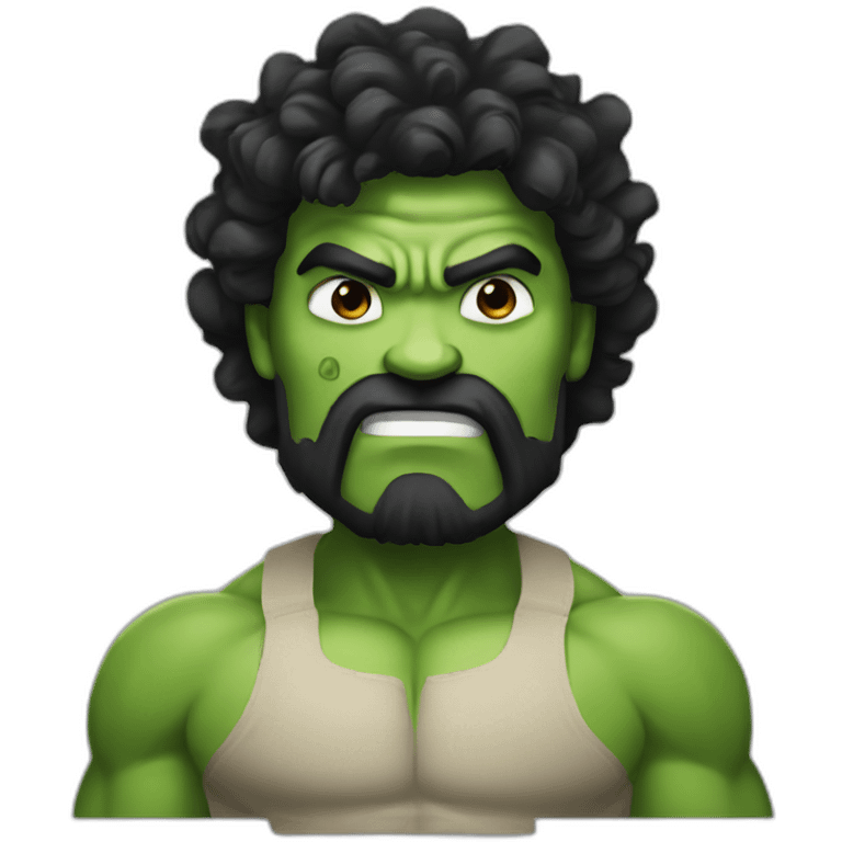 hulk with black beard emoji