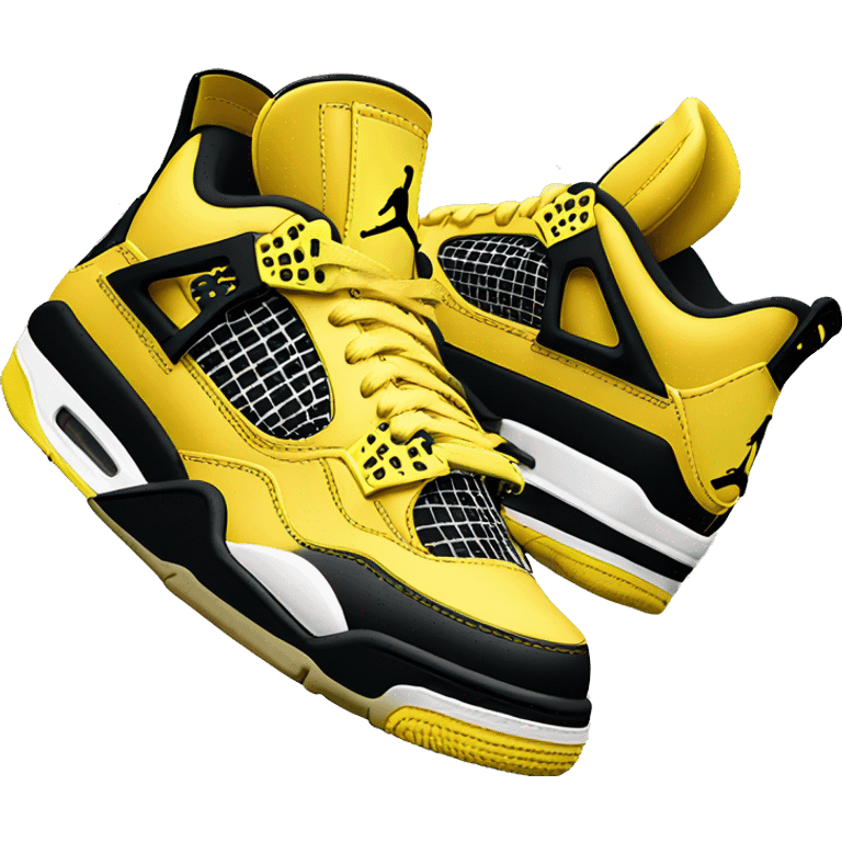 jordan 4 tunder yellow emoji