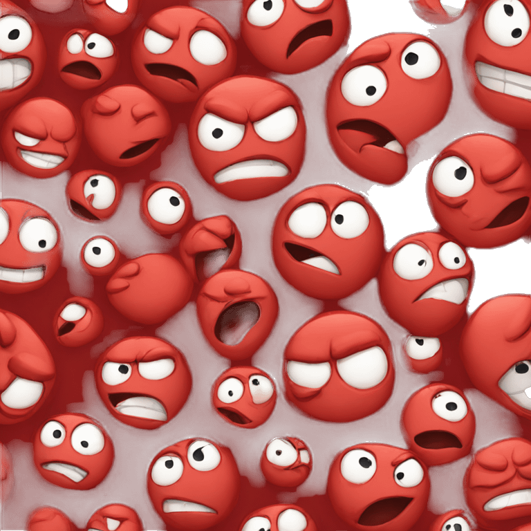 Angry red emoji