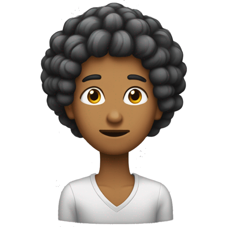 Pelo con un moño  emoji