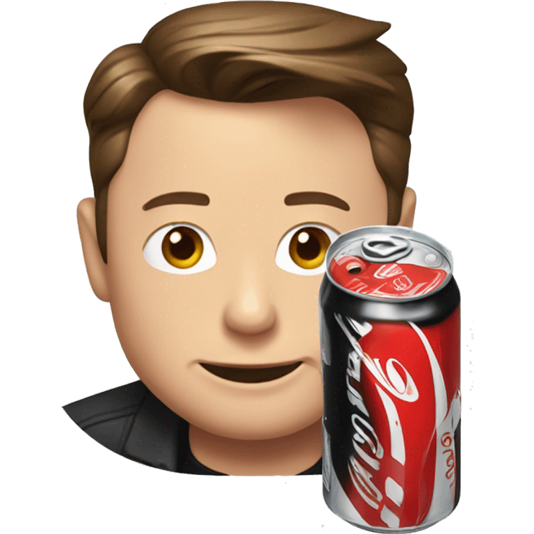 elon musk with coke can emoji