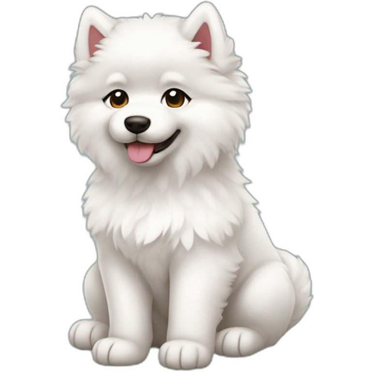 samoyed sit puppy full body emoji