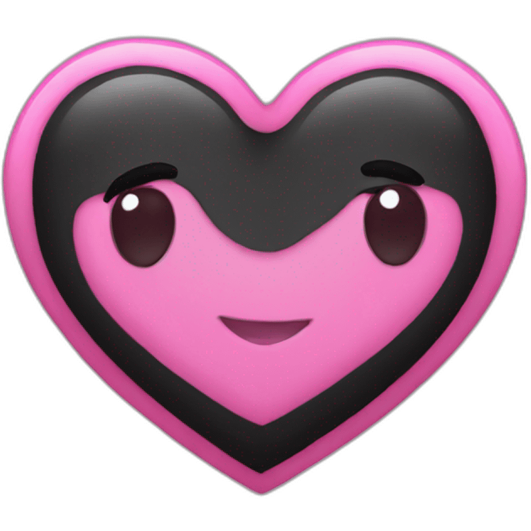 Black and pink heart emoji