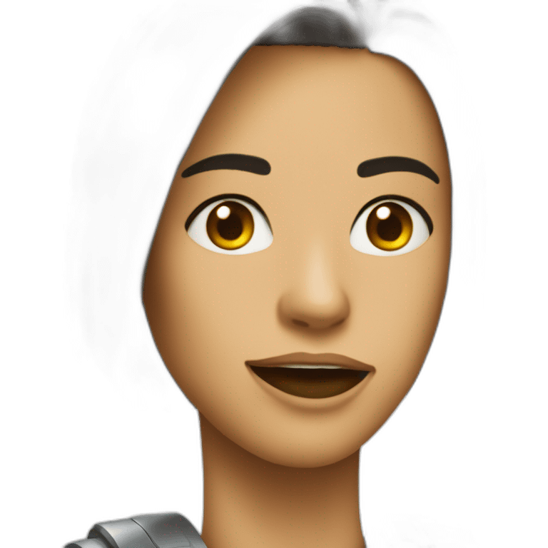 La cara de un robot sorprendido emoji