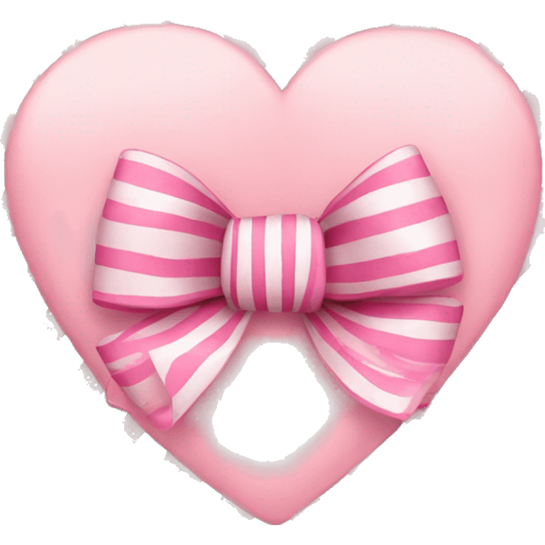 Pink striped bow with save the date emoji