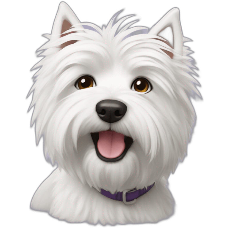 Fluffy westie emoji