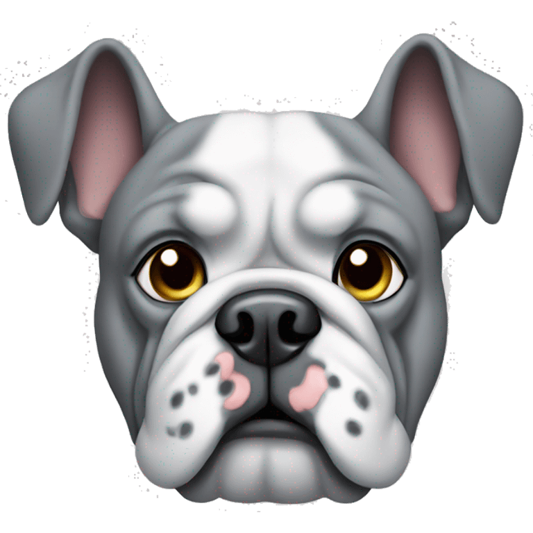 grey bulldog emoji