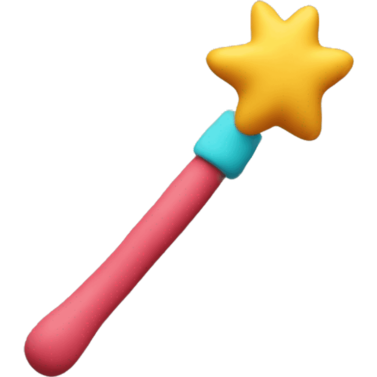 3D plasticine magic wand icon emoji