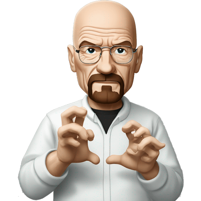 walter white making a heart with his hands emoji