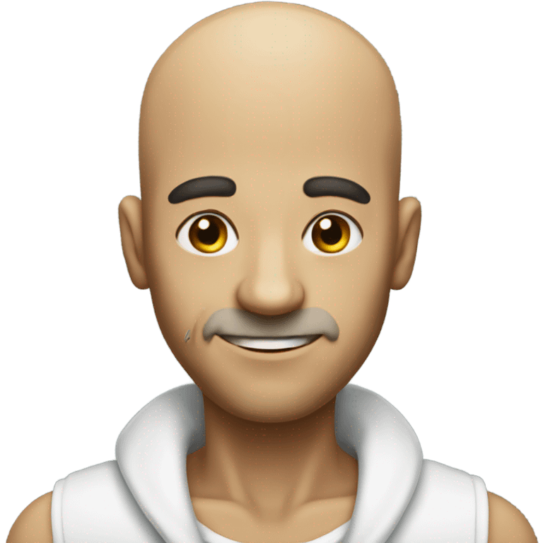 bald man as a worm emoji