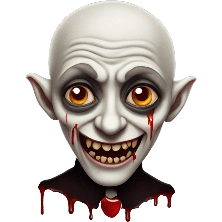 Nosferatu with blood dripping from teeth emoji