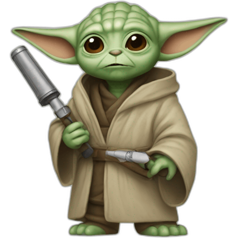 Grogu star wars painter emoji