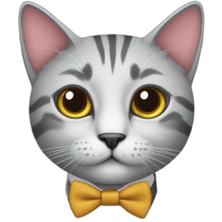 cat with tie emoji