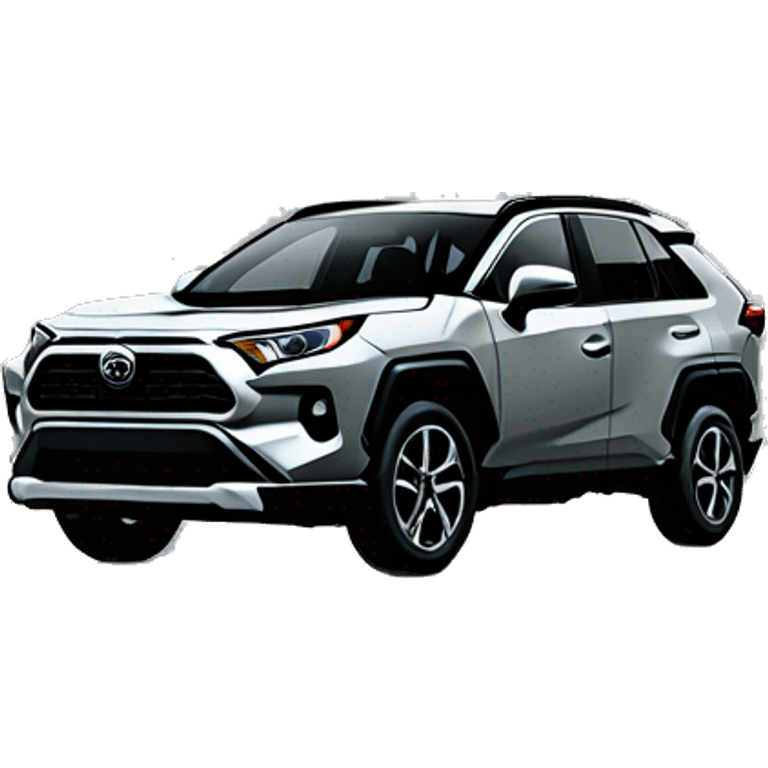 2024 Dark gray Toyota rav4 front and side angled emoji