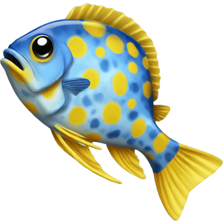 yellow spotted fish emoji