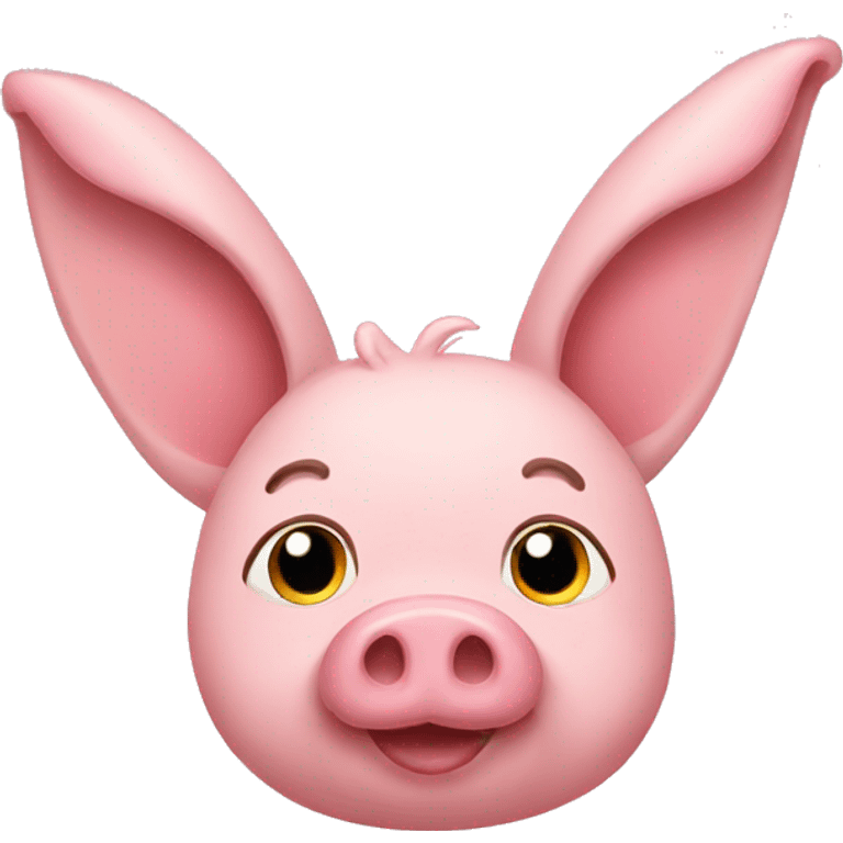 Pig with bunny ears  emoji