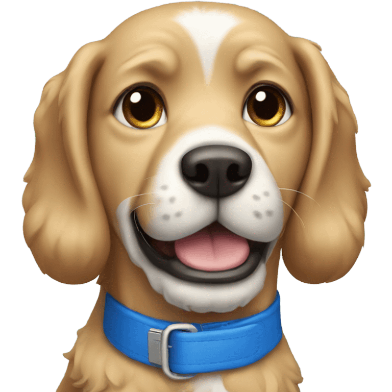 dog fullbody with blue collar  emoji