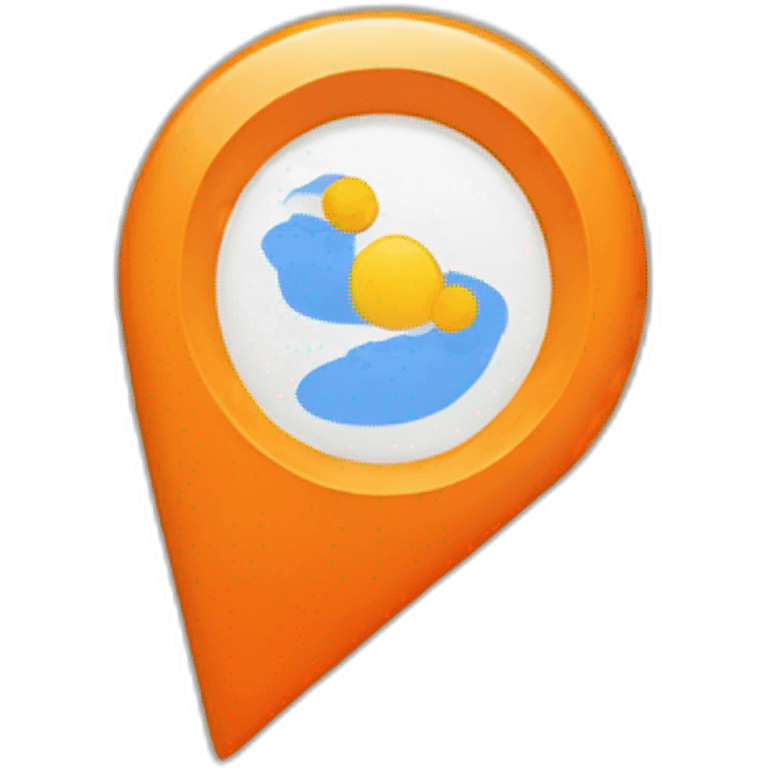 google location pin orange emoji