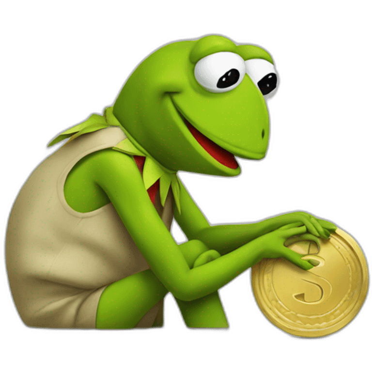 Kermit with a token  emoji