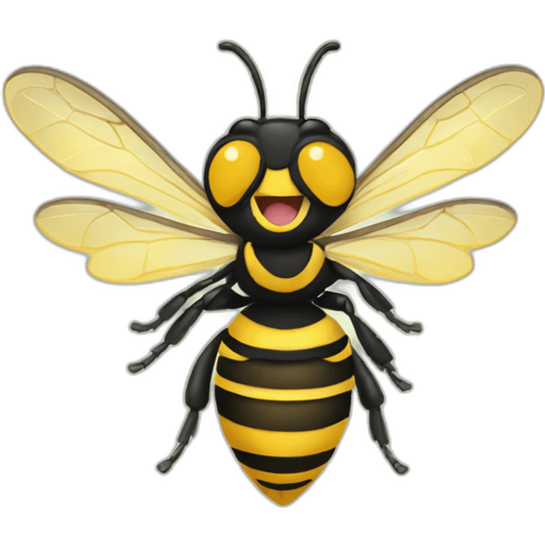 Happy wasp emoji