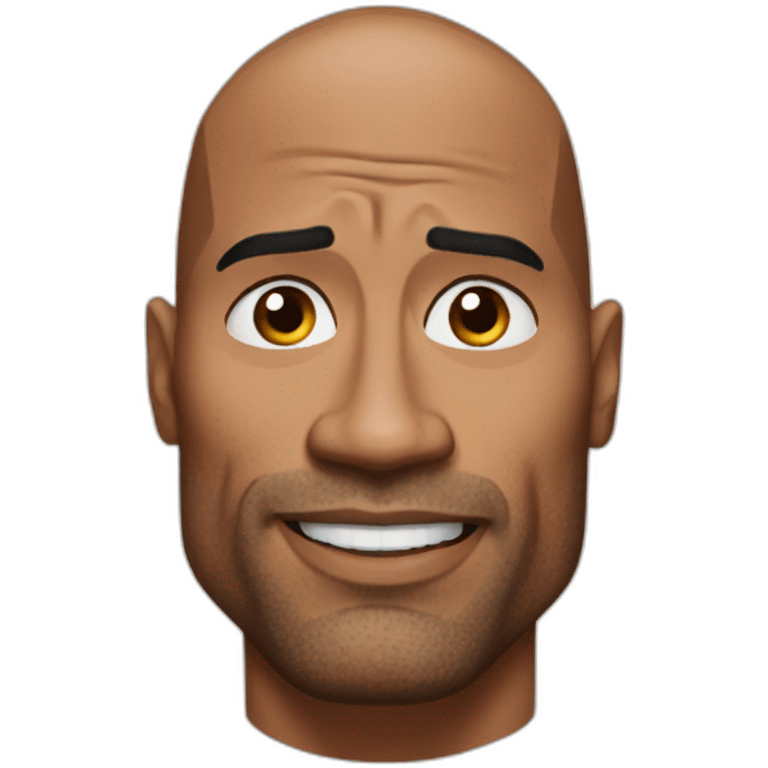 Dwayne Johnson who raise his eyebrow emoji