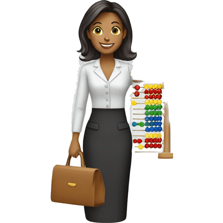 female accountant holding abacus emoji