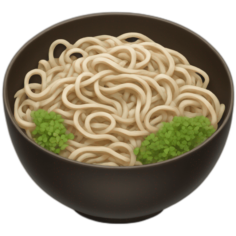 bowl of japanese buckwheat soba noodles emoji