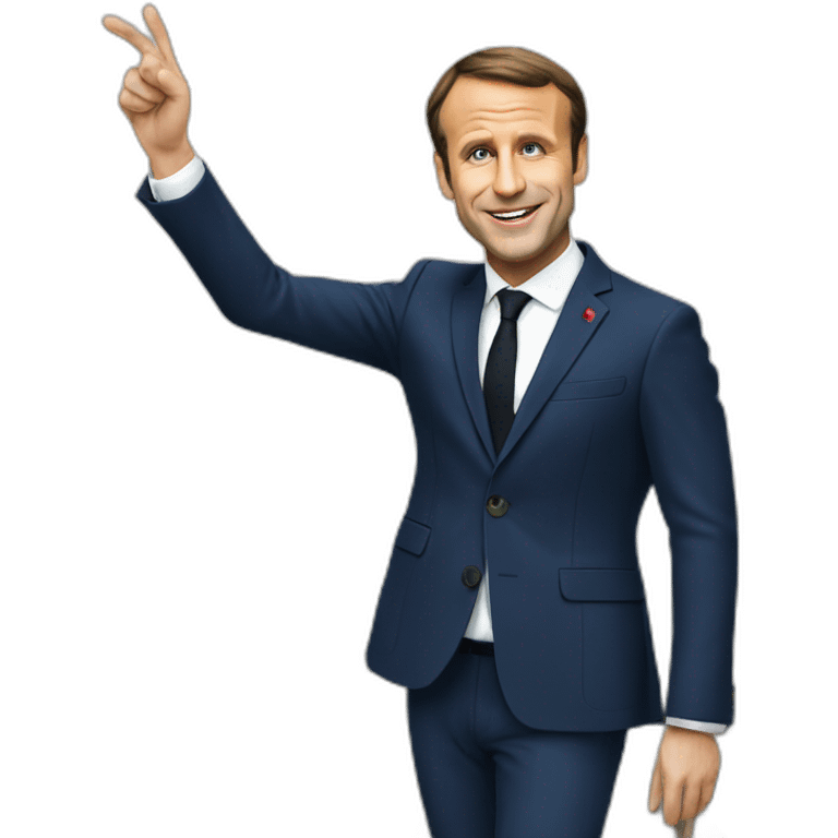 macron sur la tour eiffel emoji