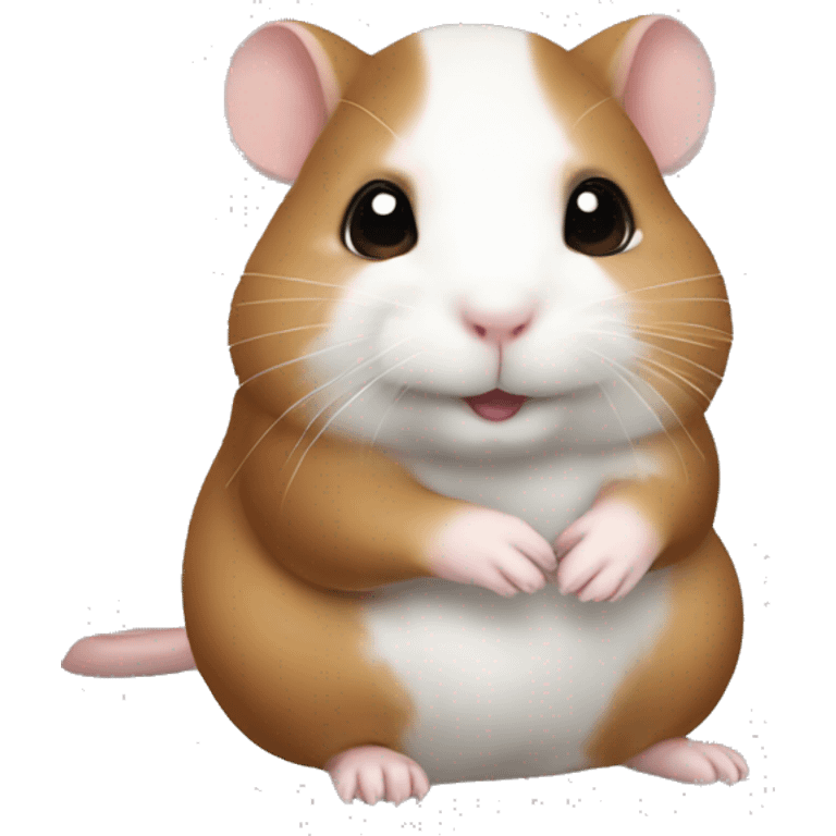 Brown and white hamster  emoji