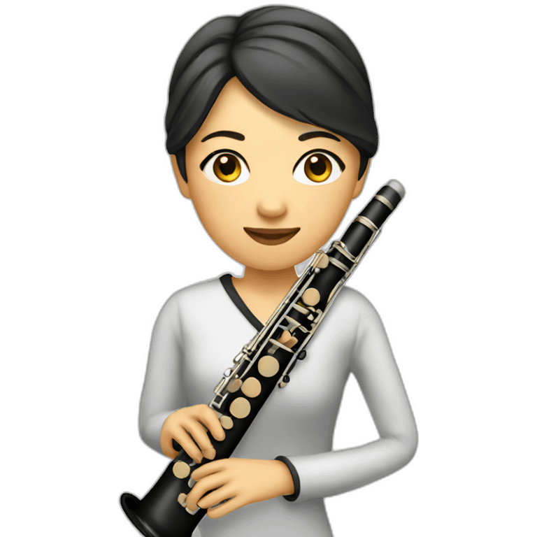 asian female clarinet player emoji