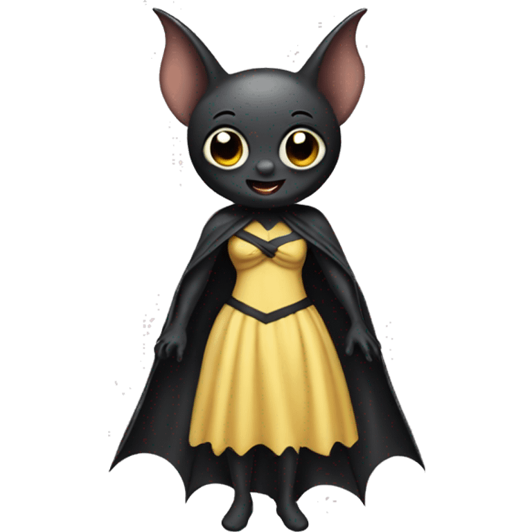 Bat with a dress emoji