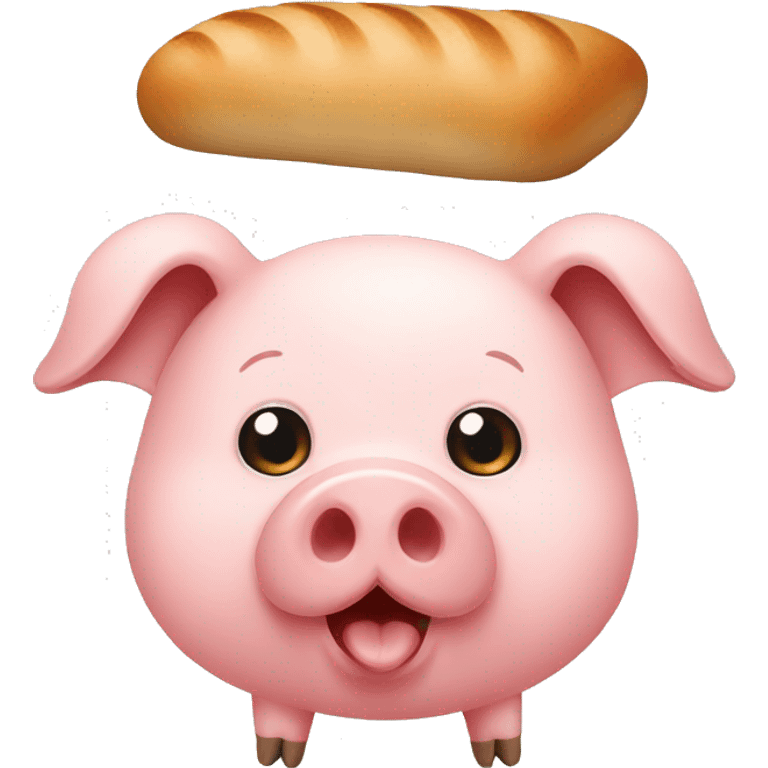 Pig and bread emoji