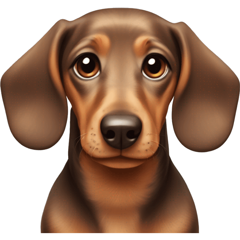 Dachshund Puppy face￼ emoji