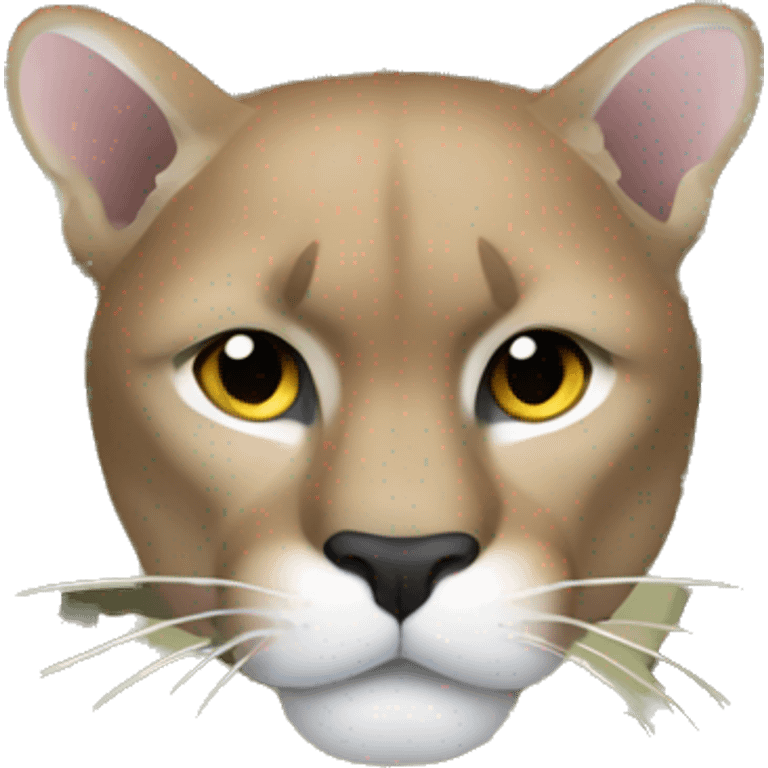 Cougar in camo emoji