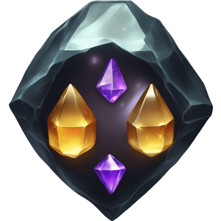 empty black crystal magical robes covered with gemstones emoji