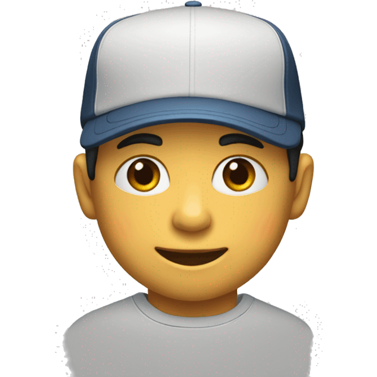  niño con gorra zul emoji