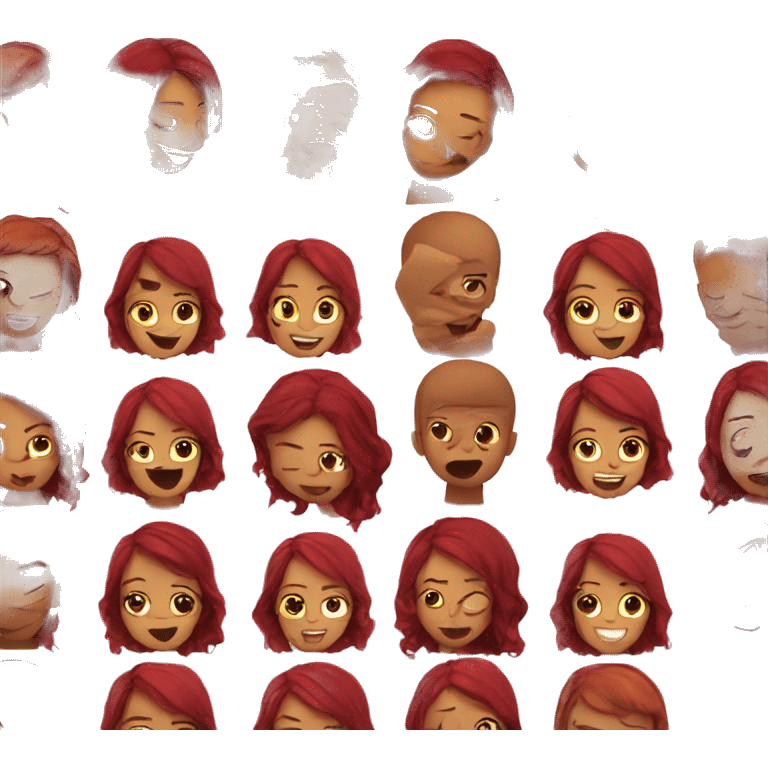 girl with burgundy hair sings emoji