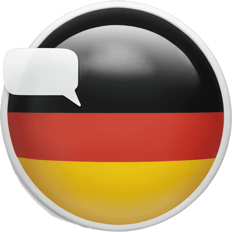 message bubble with german flag inside emoji