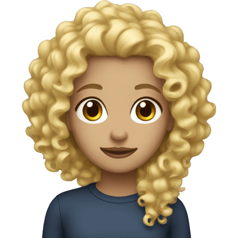 curly blonde emoji