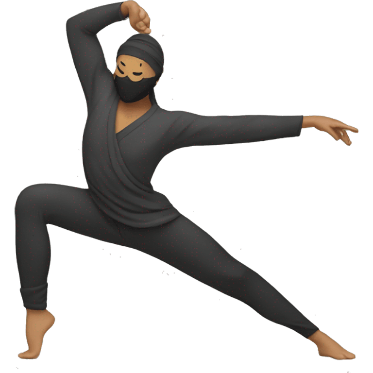 ninja does yoga emoji