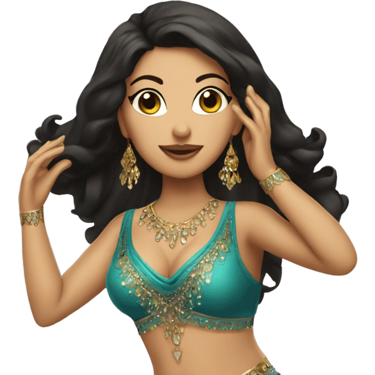 bellydance brunette emoji