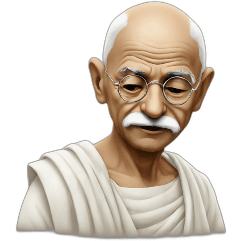 Ghandhi picking nose emoji